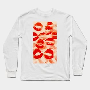 Lips Abstract Art Long Sleeve T-Shirt